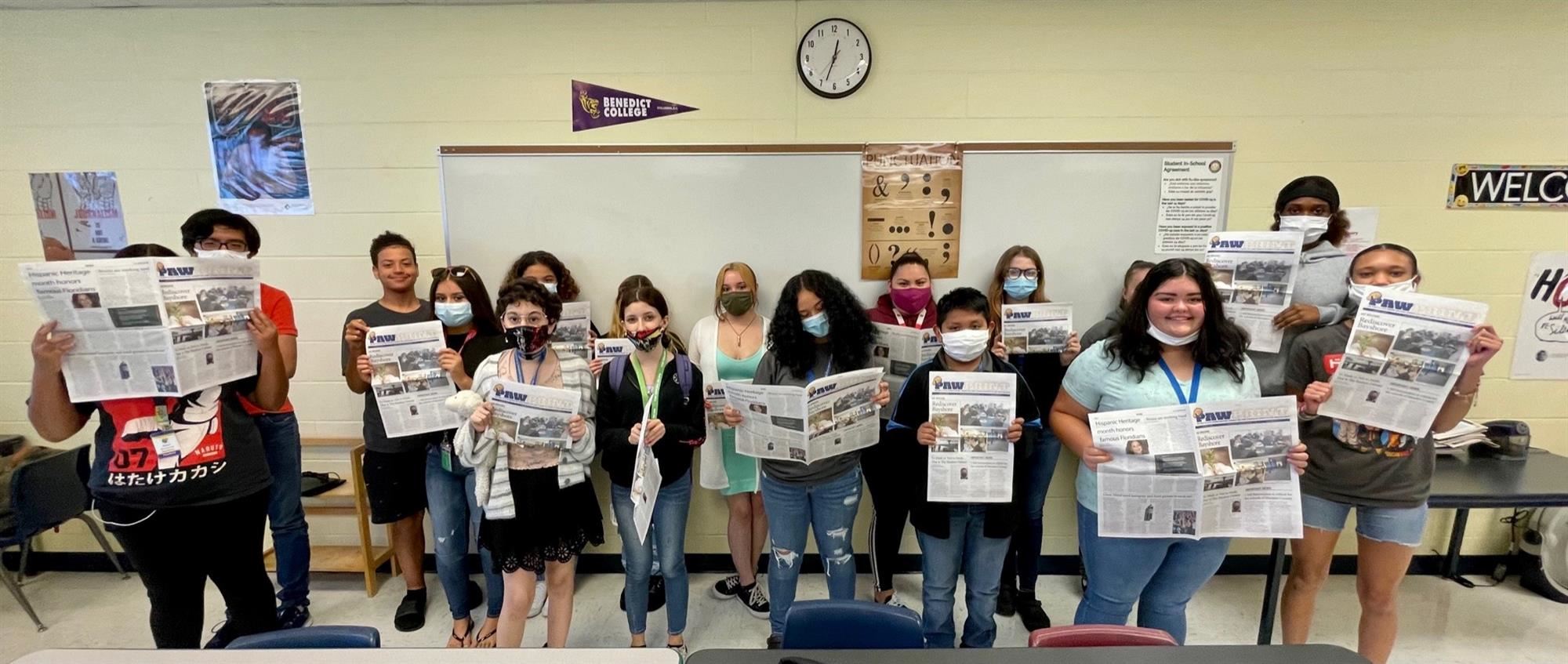 Mrs. Faulk's journalism students